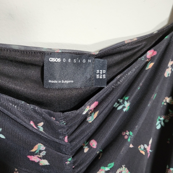 NWOT ASOS DESIGN Dress | Size 12 | Mini Tea Dress | Semi Sheer | Fairy - Picture 5 of 9